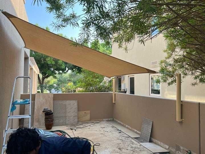 مظلات شد إنشائي | تركيب شد إنشائي في الهفوف